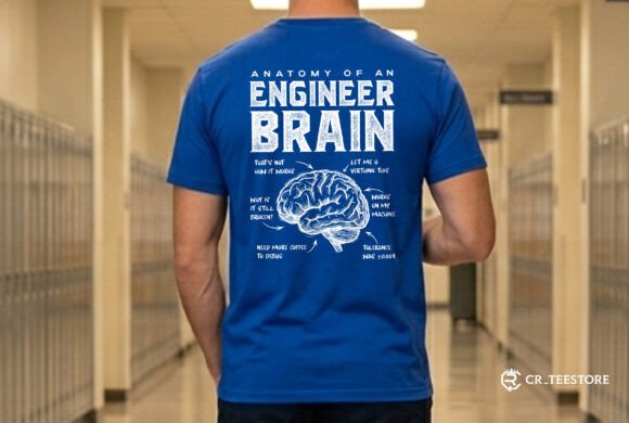 Anatomy of a Engineer Brain SVG Tee Graphics