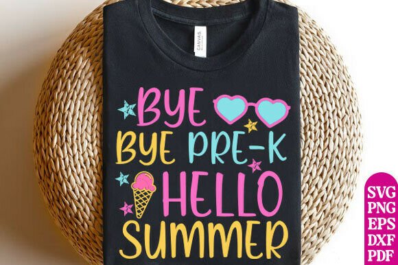 Bye Bye Pre-K, Hello Summer SVG Last Day: A Versatile Graphic Design Asset for T-Shirt Designs