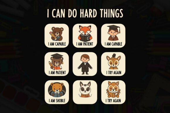 Capable Patient Try Again Affirmation Graphics for T-Shirt Designs