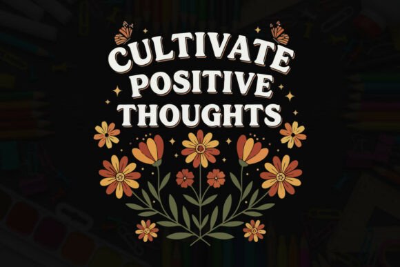 Cultivate Positive Thoughts Design Graphics