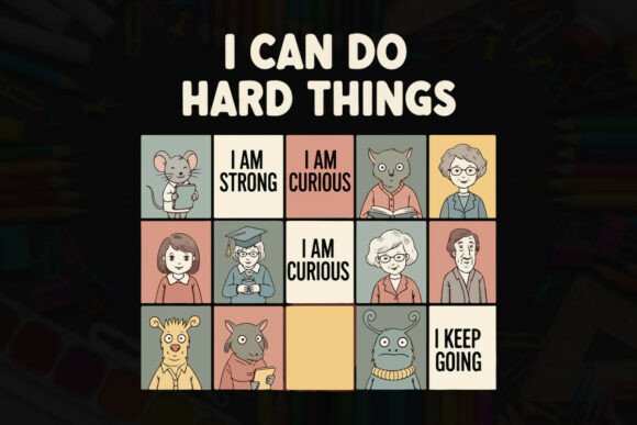 Curious Strong Keep Going Affirmation Graphics