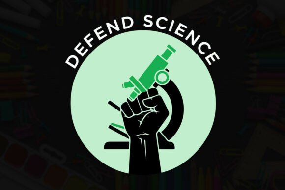 Defend Science Fist Typography Design: Graphics for Bold T-Shirt Designs