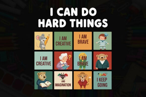 Kids Self-Development Affirmation Art: A Versatile Graphic Design Asset for Branding