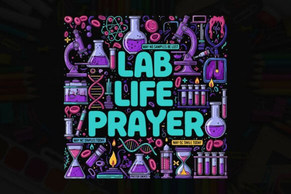 Lab Life Prayer Science Typography Tee for Modern T-Shirt Designs