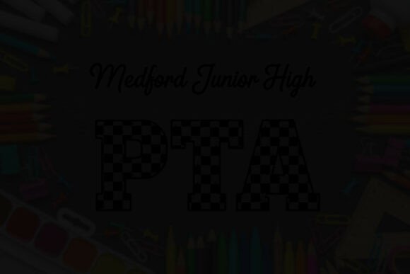 Medford Junior High PTA Checkered Letter: A Bold Graphic Design Asset for Educator Branding