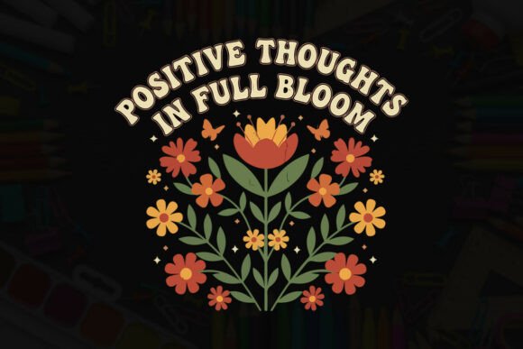 Positive Thoughts in Full Bloom Art Review for Real Embroidery Projects