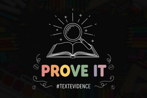 Prove It, Text Evidence Illustration: A Bold Graphic Design Asset for T-Shirt Designs