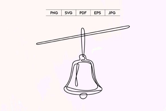 School Bell Line Art Graphics & Illustrations