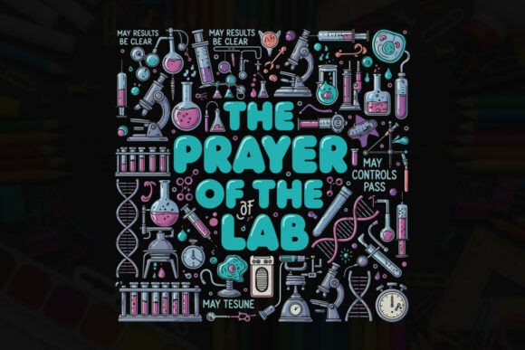 The Prayer of the Lab Science Design: A Bold Graphic Asset for Local Business Branding