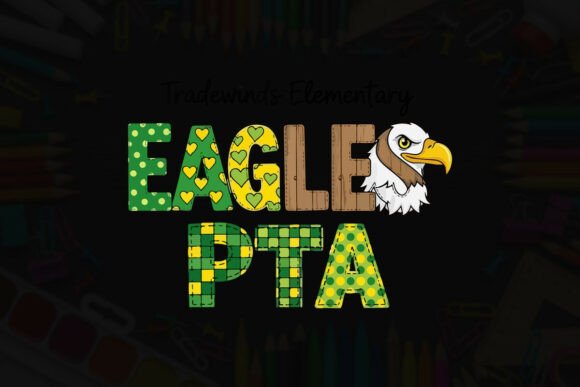 Tradewinds Elementary Eagles PTA Icon: A Bold Graphic for T-Shirt Designs