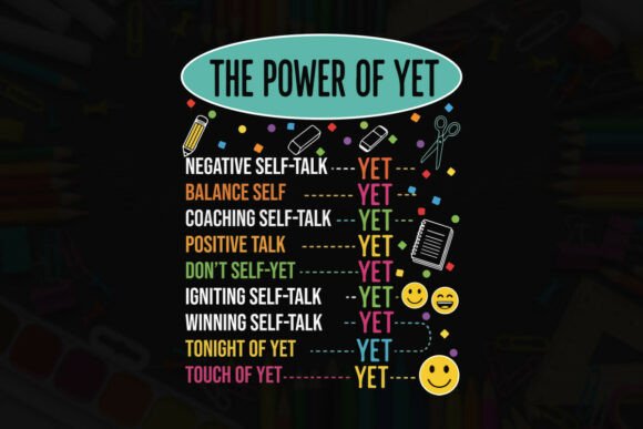 Transforming Negative Thoughts with Yet – A Graphics Asset for T-Shirt Designs